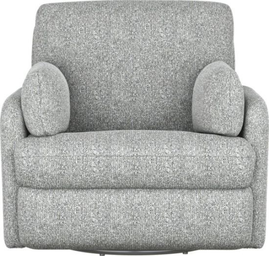 Emerald Home Albus Speckled Gray Manual Swivel Glider Recliner-3