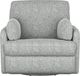 Emerald Home Albus Speckled Gray Manual Swivel Glider Recliner-4