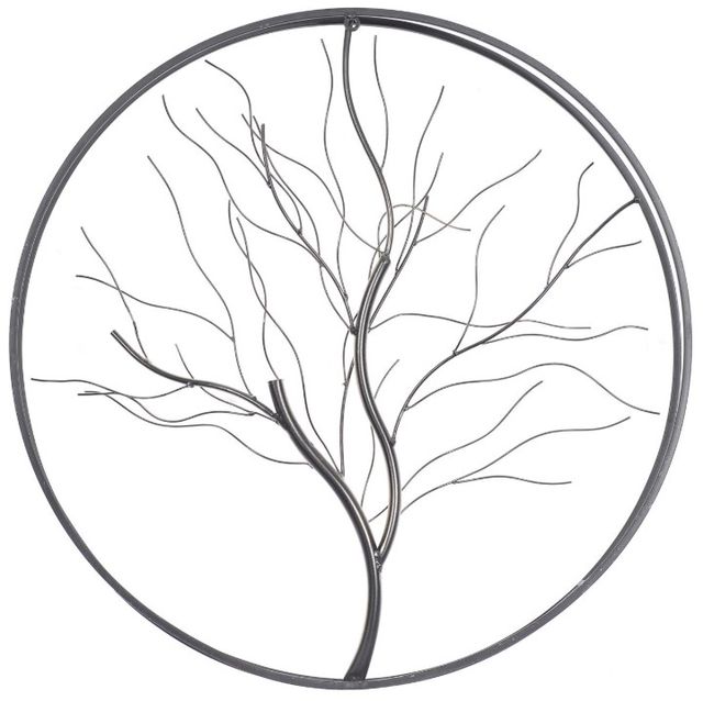 Deco Marche Gold Tree Home Wall Decor with Black Frame-1