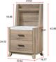Crown Mark Tilston Light Brown Nightstand with Wall Panel-2