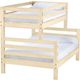 Crate Designs™ Furniture Unfinished Twin XL/Full XL Ladder End Bunk Bed-0