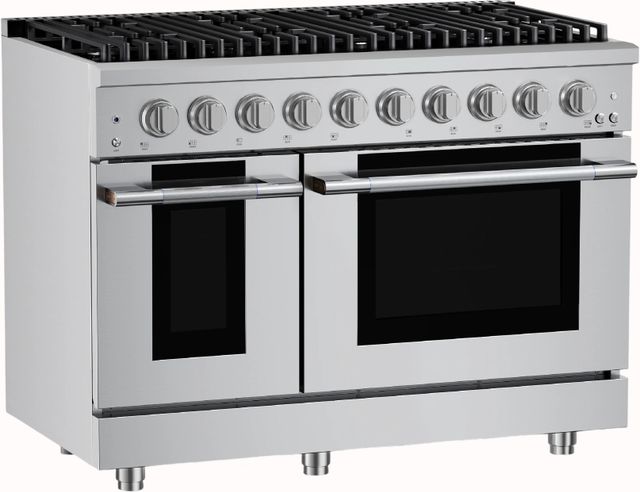 Hauslane HausPro 48" Stainless Steel Pro-Style Dual Fuel Range with Stainless Steel Knobs-3