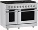 Hauslane HausPro 48" Stainless Steel Pro-Style Dual Fuel Range with Stainless Steel Knobs-3