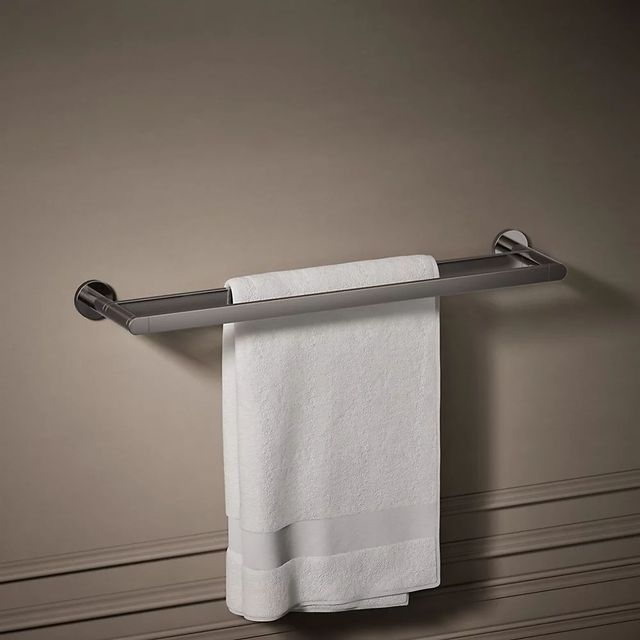 KOHLER® Composed® Vibrant Titanium 24" Double Towel Bar-1