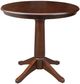 John Thomas Furniture® Dining Essentials Espresso Round Dining Table with Espresso Transitional Pedestal Base-0