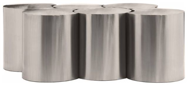 Meridian Furniture Dimple 6-Piece Silver 16" Modular Nesting Coffee Table Set-1