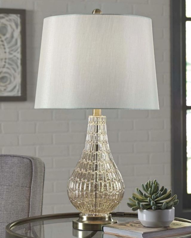 Signature Design by Ashley® Latoya Champagne Glass Table Lamp-2