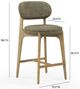 TOV Furniture Carnation Forest Green Counter Stool -2