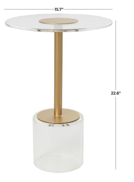 Deco Marche Clear Acrylic Accent Table-3