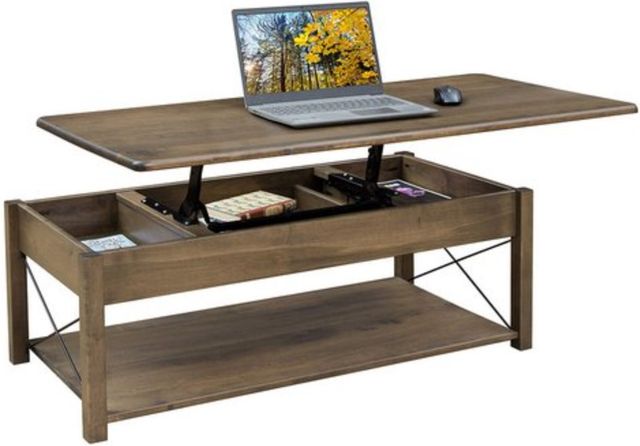 Country Classic Collection Customizable Crossway Lift-Top Coffee Table-2
