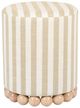 TOV Furniture Dex Beige Striped Ottoman-3