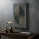 Olliix by Madison Park Charcoal Leaf Charcoal/Gold Heavy Textured Canvas with Gold Foil Embellishment-4