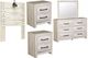 Signature Design by Ashley® Cambeck 5-Piece Whitewash Twin Panel Headboard Bed Set-0