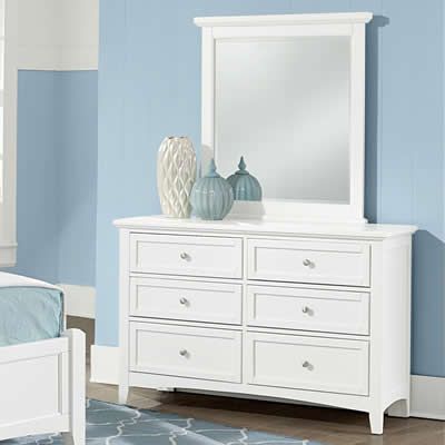 Vaughan-Bassett Bonanza White 6-Drawer Studio Dresser-2