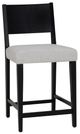 Powell® Cosgrove Black Upholstered Counter Stool-0
