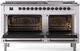 Ilve® Nostalgie II Series 60" White Pro Style Dual Fuel Range-1