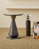 Currey & Company Shani Clear Drinks Table with Bronze Base-3
