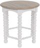 Riverside Furniture Rosalie Hemlock Spindle End Table with White Caps Base-0