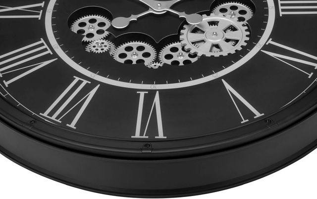 Monarch Specialties Inc. Black 30" Gear Mechanism Wall Clock-1