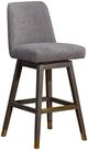 Armen Living Amelia 3-Piece Gray Oak/Mocha Swivel Barstool Set-0