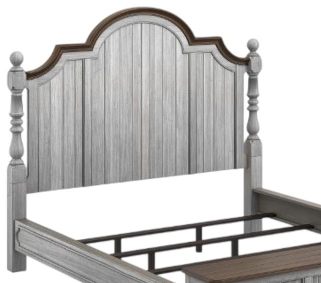 Flexsteel® Plymouth® Distressed Graywash King Storage Bed-2