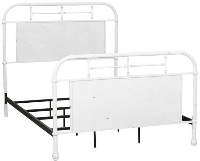 Liberty Furniture Vintage Antique White Twin Youth Metal Rod Bed-0