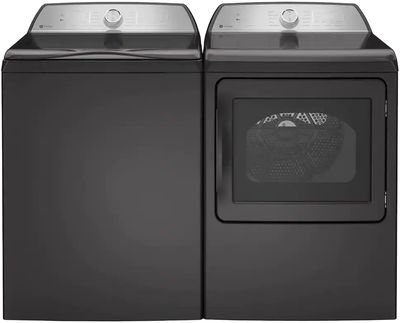 GE Profile Diamond Gray Top Load Washer & Electric Dryer Laundry Pair