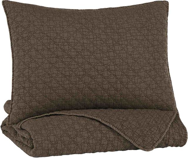 Signature Design by Ashley® Ryter Brown Queen/Full Coverlet Set-0