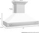 ZLINE 48" White Matte Wall Mounted Range Hood-5