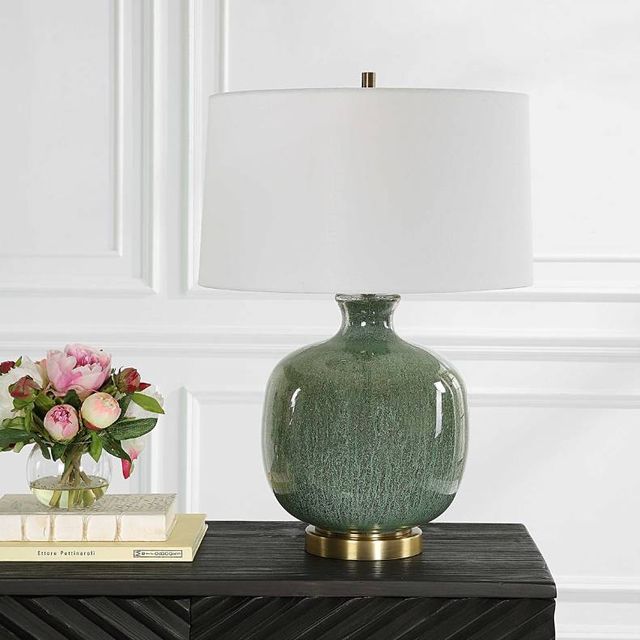 Uttermost® Nataly Aged Green/Antique Bronze Table Lamp-1