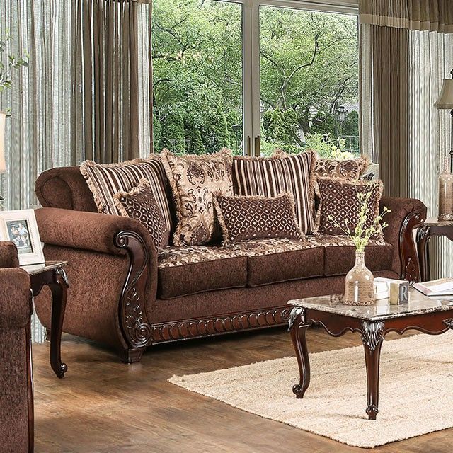 Furniture of America® Tabitha Brown Sofa-0