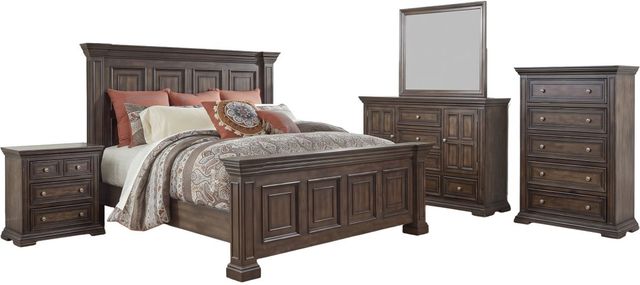Liberty Furniture Big Valley 5-Piece Brownstone King Bedroom Set-0