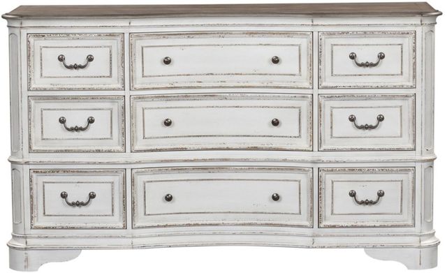 Liberty Furniture Magnolia Manor Antique White/Weathered Bark 68" Dresser-2