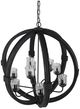 A & B Home Black Wood Chandelier-3