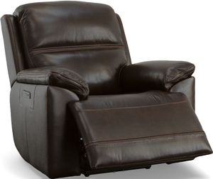 Flexsteel® Jackson Dark Brown Power Recliner with Power Headrest