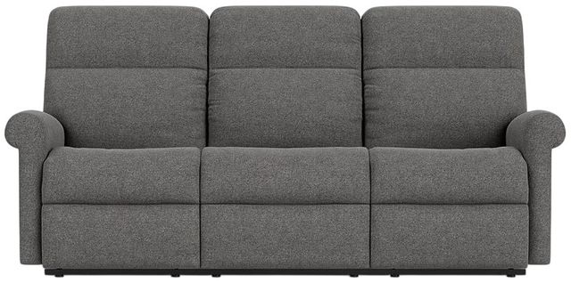 Flexsteel® Davis Gray Flagstone Manual Reclining Sofa-1