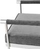 TOV Furniture Diva Grey Velvet Bench-4