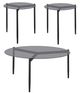 Coaster® Rosalie 3-Piece Tempered Smoke Glass Top Occasional Table with Sandy Black Base Set-0