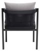 Zuo® Modern Horizon 2-Piece Gray Aluminum Fabric Outdoor Dining Chair Set-3