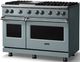 Viking® 5 Series 48" Novembery Sky Pro Style Gas (NG) Range with Polished Chrome Trim-2