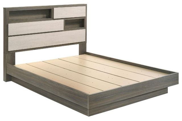 Coaster® Fenwick 4-Piece Almond/Gray Oak Eastern King Bedroom Set-1