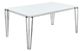 Coaster® Pauline White Rectangular Dining Table with Chrome Metal Leg-0