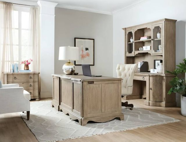Hooker® Furniture Work Your Way Corsica Light Wood Executive Desk-1