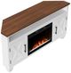 Legends Home Real Cozy Liberty Java/White 64" Corner Fireplace Console-4