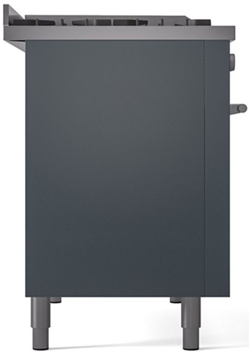 Ilve® Professional Plus II 48" Blue Grey Pro Style Dual Fuel Range-2