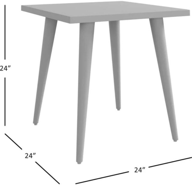 Jofran Inc. Prelude Suede End Table with Black Base-2