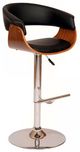 Armen Living Paris Black Adjustable Swivel Bar Stool-0