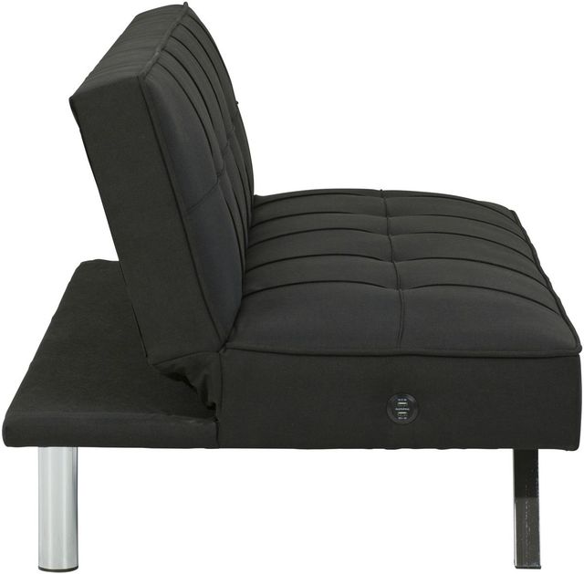 Signature Design by Ashley® Santini Black Flip Flop Armless Sofa-2