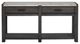 Magnussen Home® Plum Creek Ravenwood Black Sofa Table with Marble Top-1