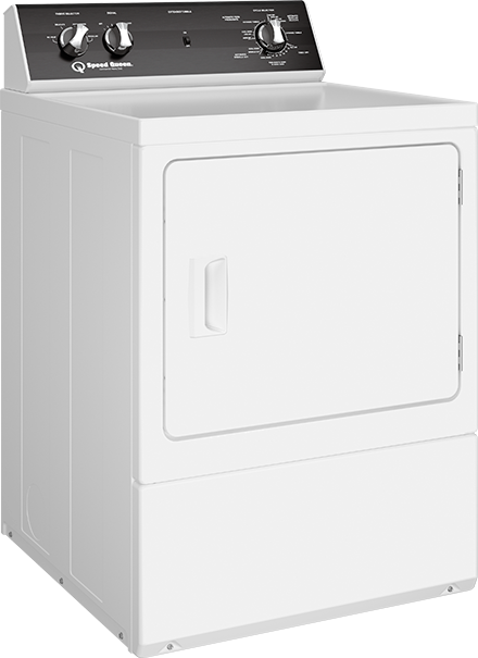 Speed Queen® 7.0 Cu. Ft. White Front Load Gas Dryer-1